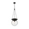 Z-Lite Calhoun Pendant, 1-Light, 13 In.W x 14.75 In.H, Matte black/Clear seedy 7506P13-MB - alternate 4